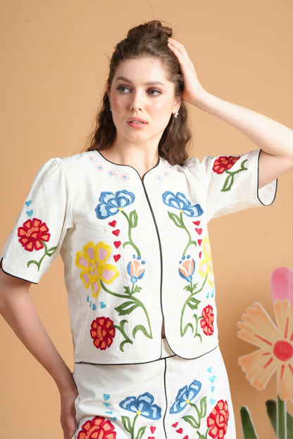 Liora Embroidered Top ( 1 Pc)
