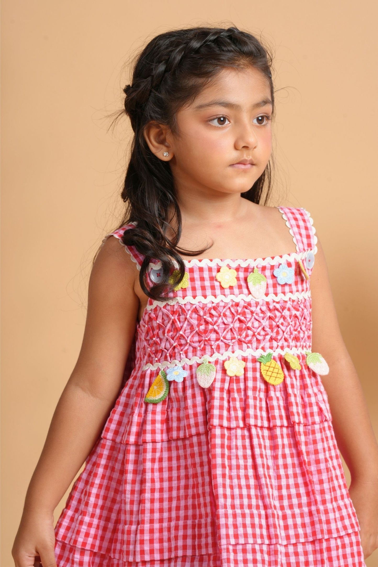 Berry Pop Smocked Dress