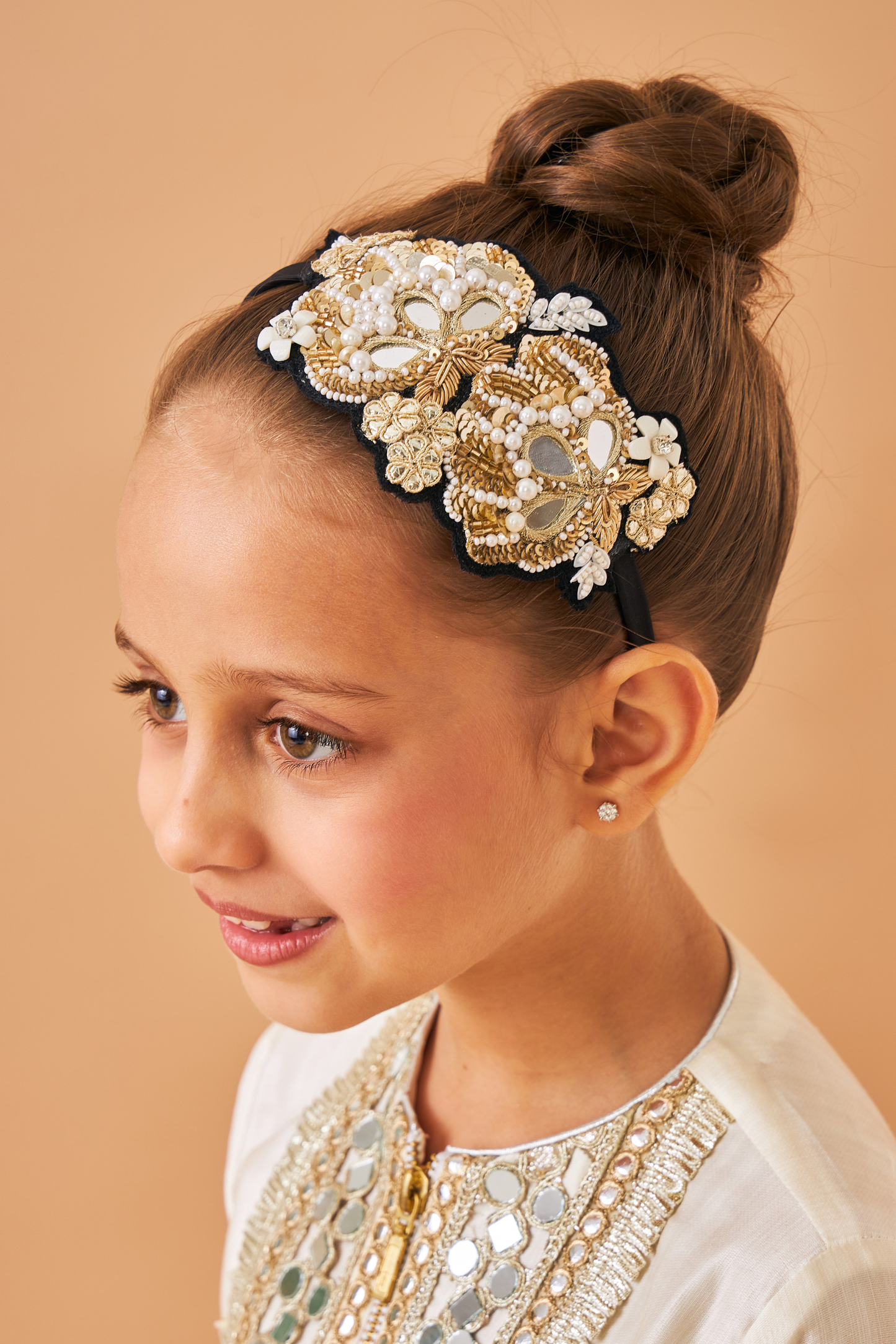 Tiffara Gold Girl Embellished Headband