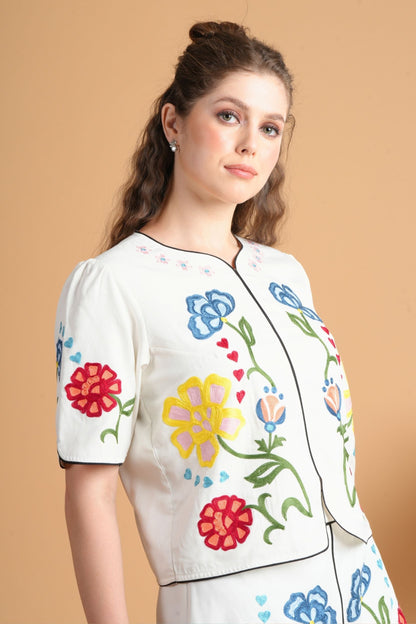 Liora Embroidered Top ( 1 Pc)