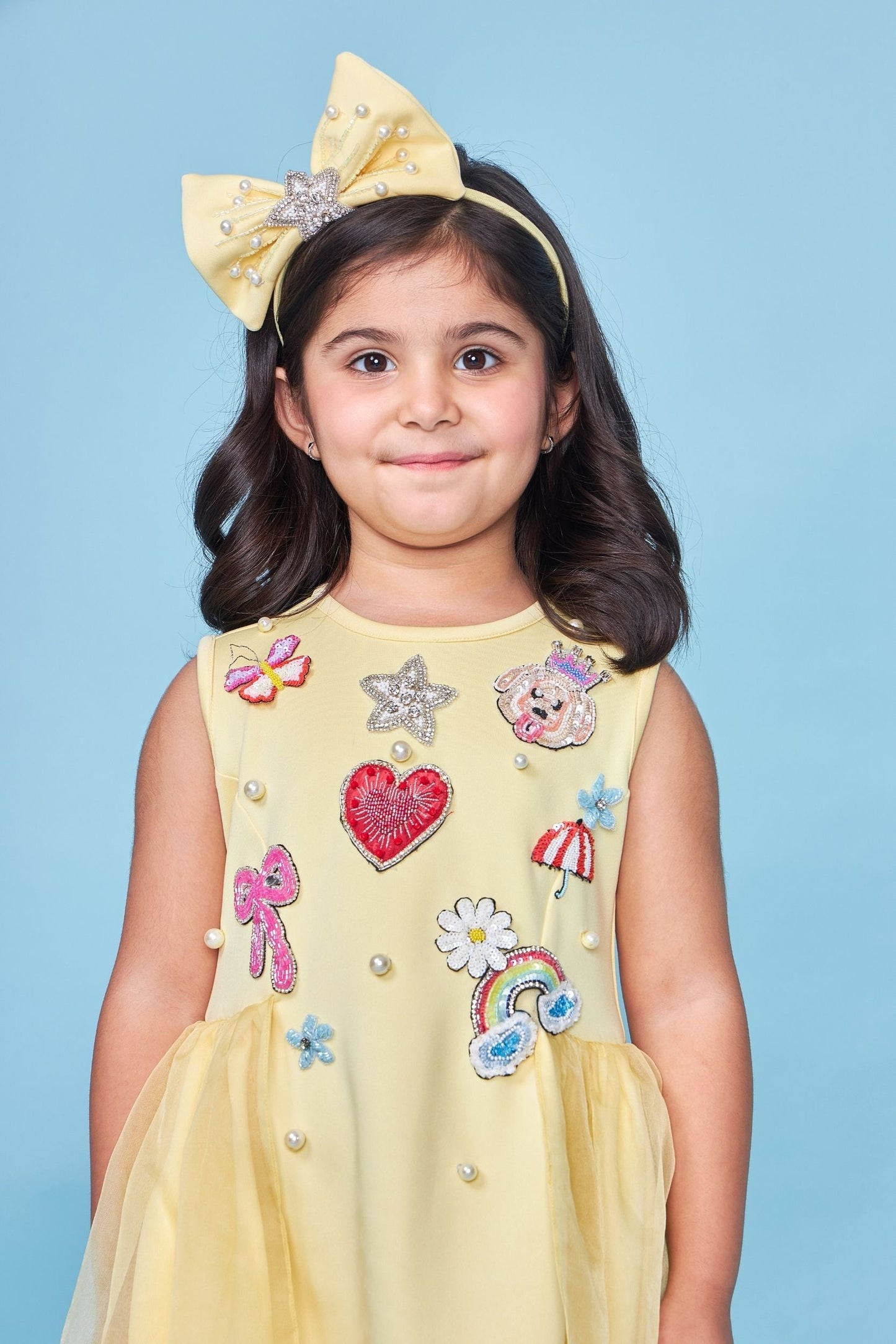 Darcey Yellow Embellished Dress