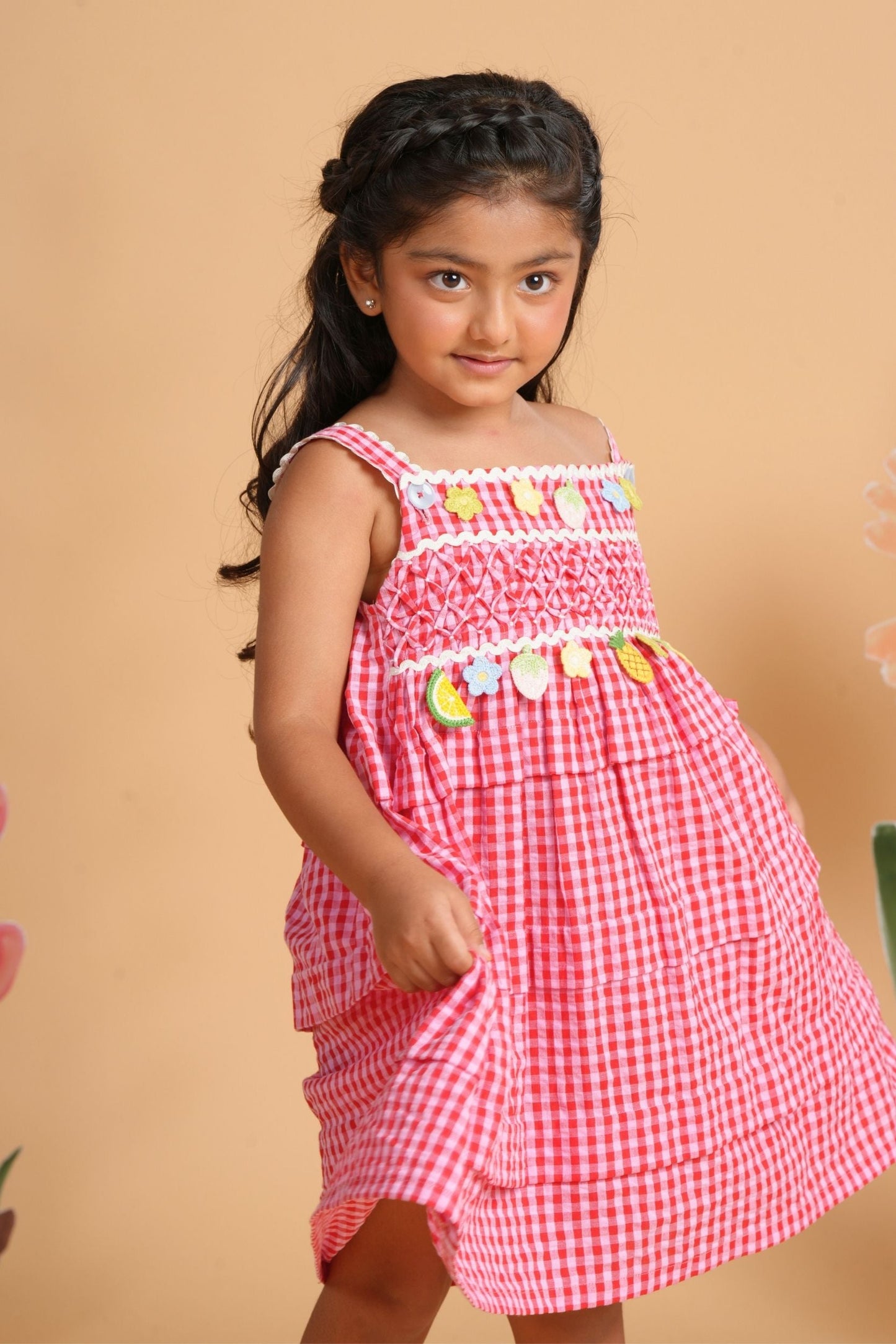 Berry Pop Smocked Dress