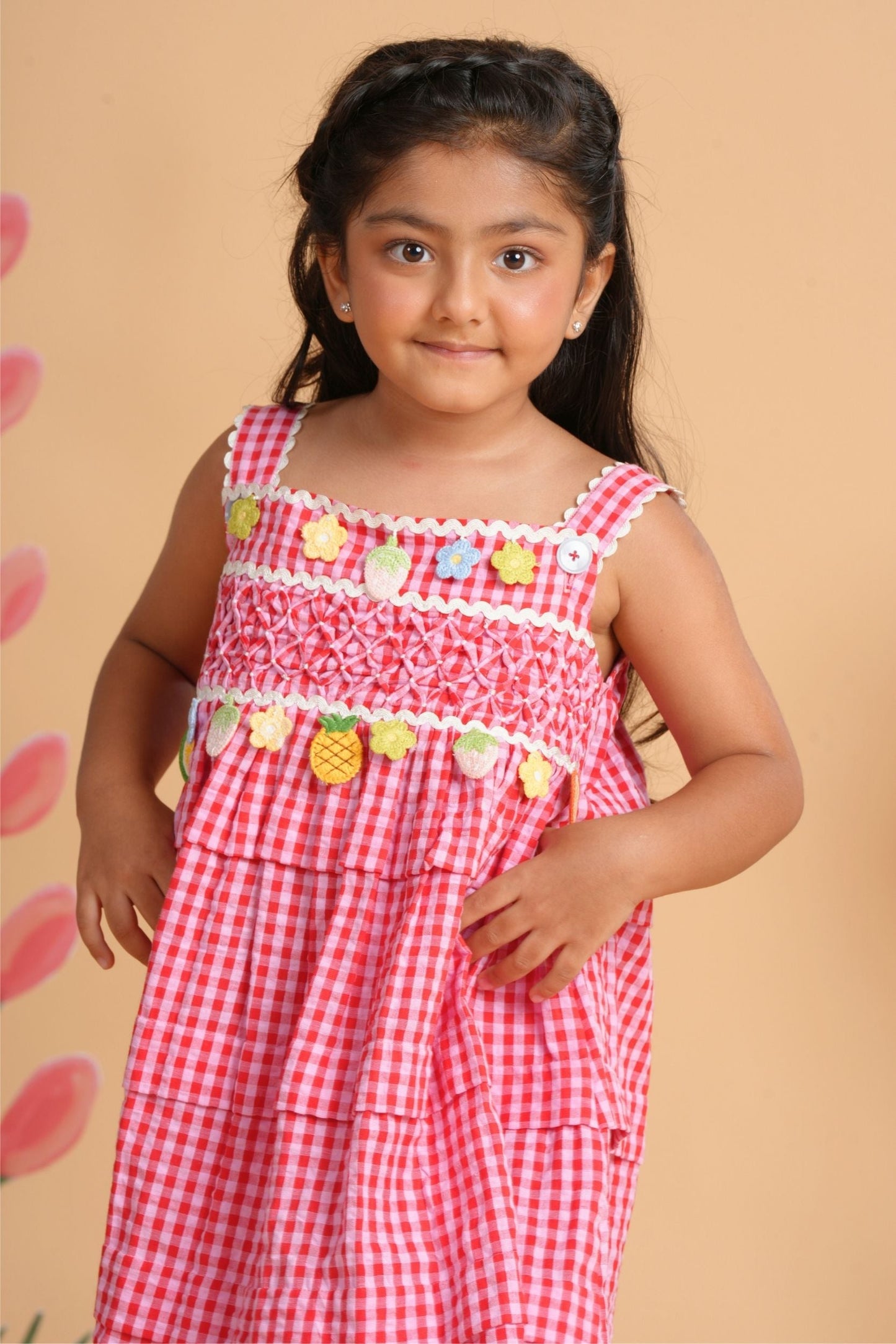Berry Pop Smocked Dress