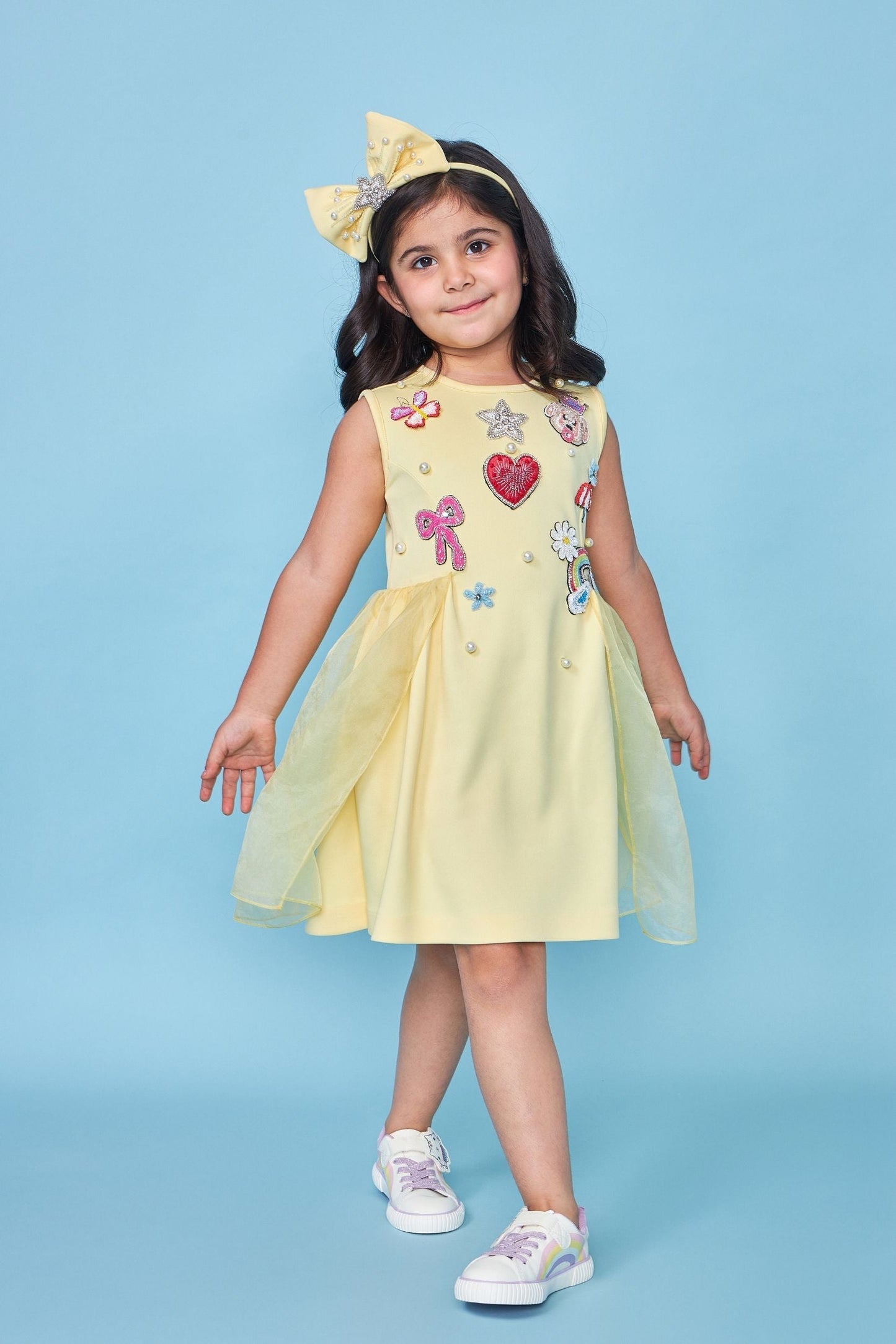 Darcey Yellow Embellished Dress