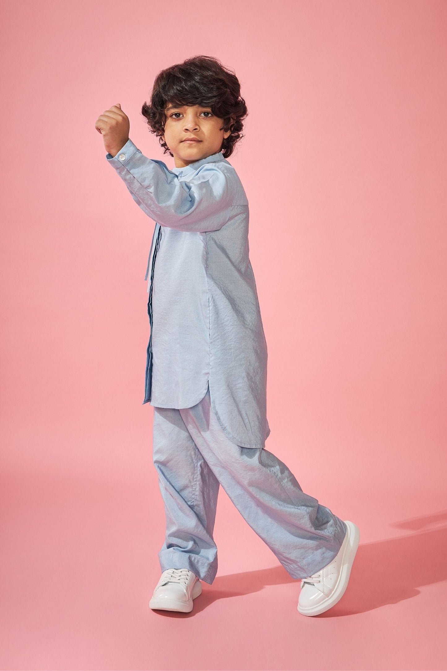 Blue Boys Kurta Trouser Coord (2 pc set)