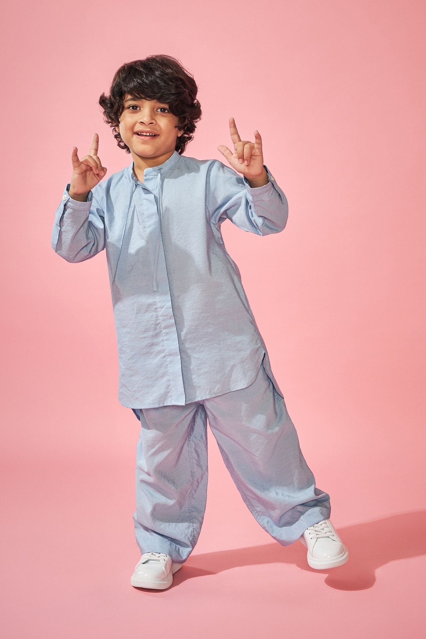 Blue Boys Kurta Trouser Coord (2 pc set)