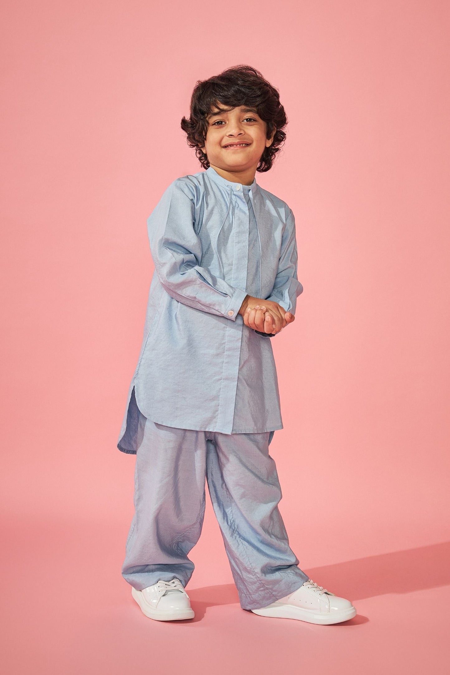 Blue Boys Kurta Trouser Coord (2 pc set)