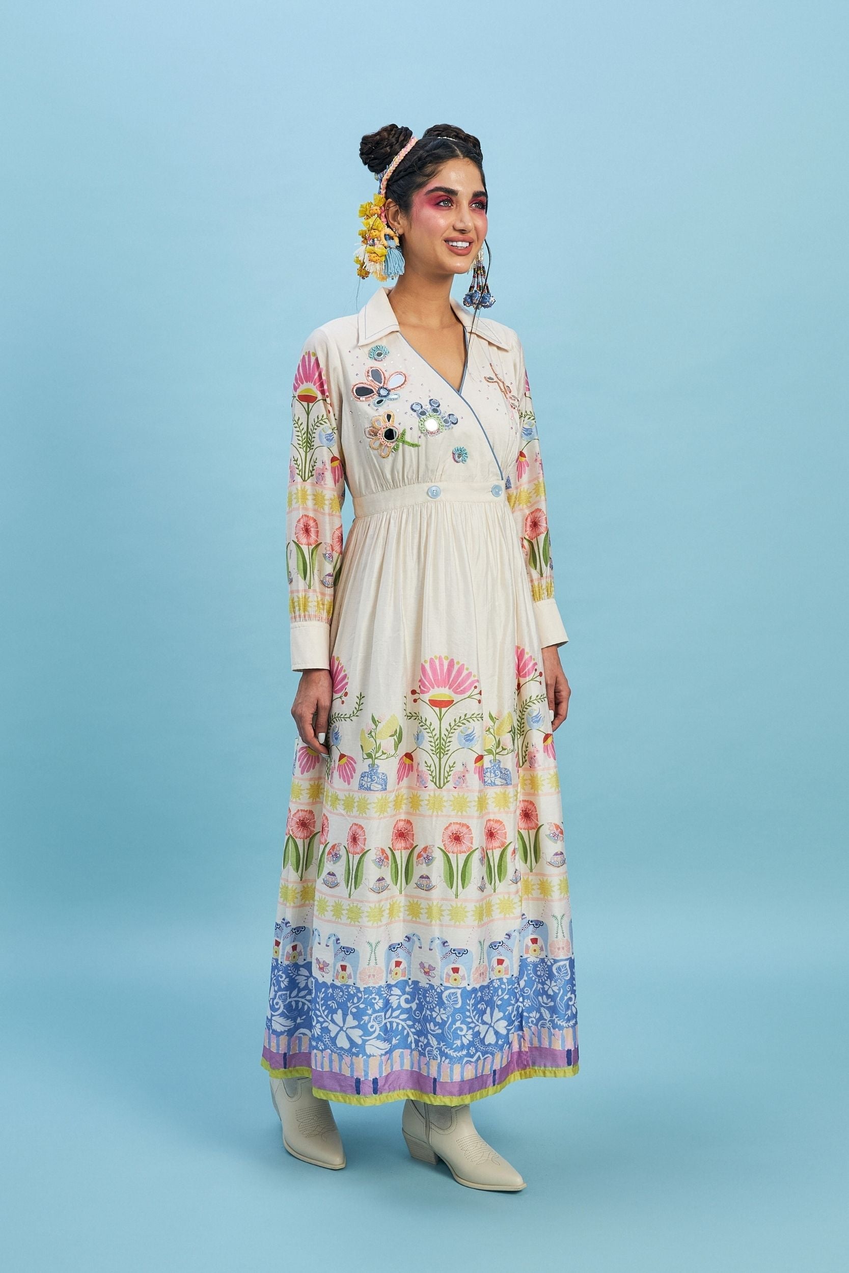 embellished wrap maxi dress Dala Embellished Wrap Maxi Dress