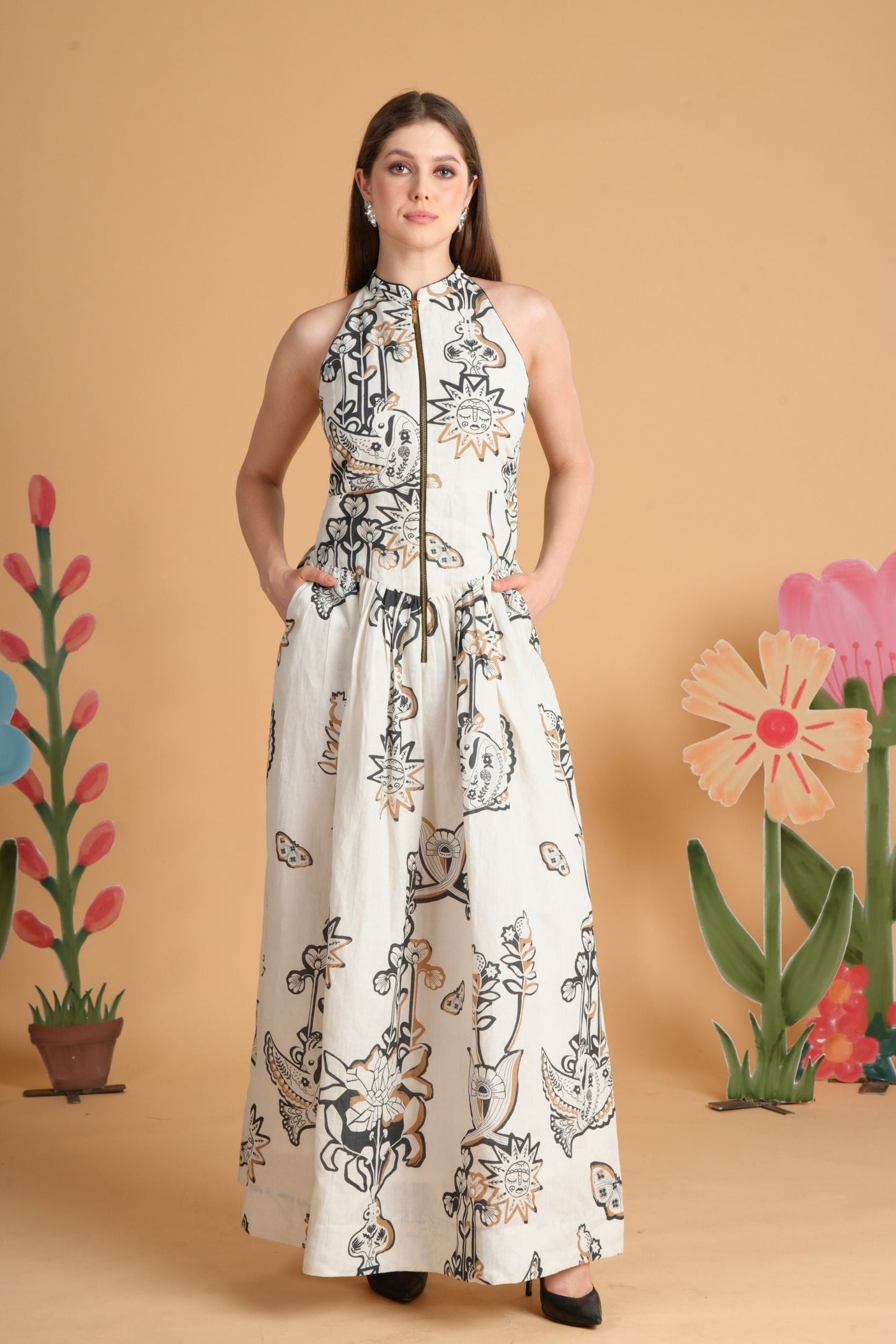 Soraya Printed Ladies Long Dress