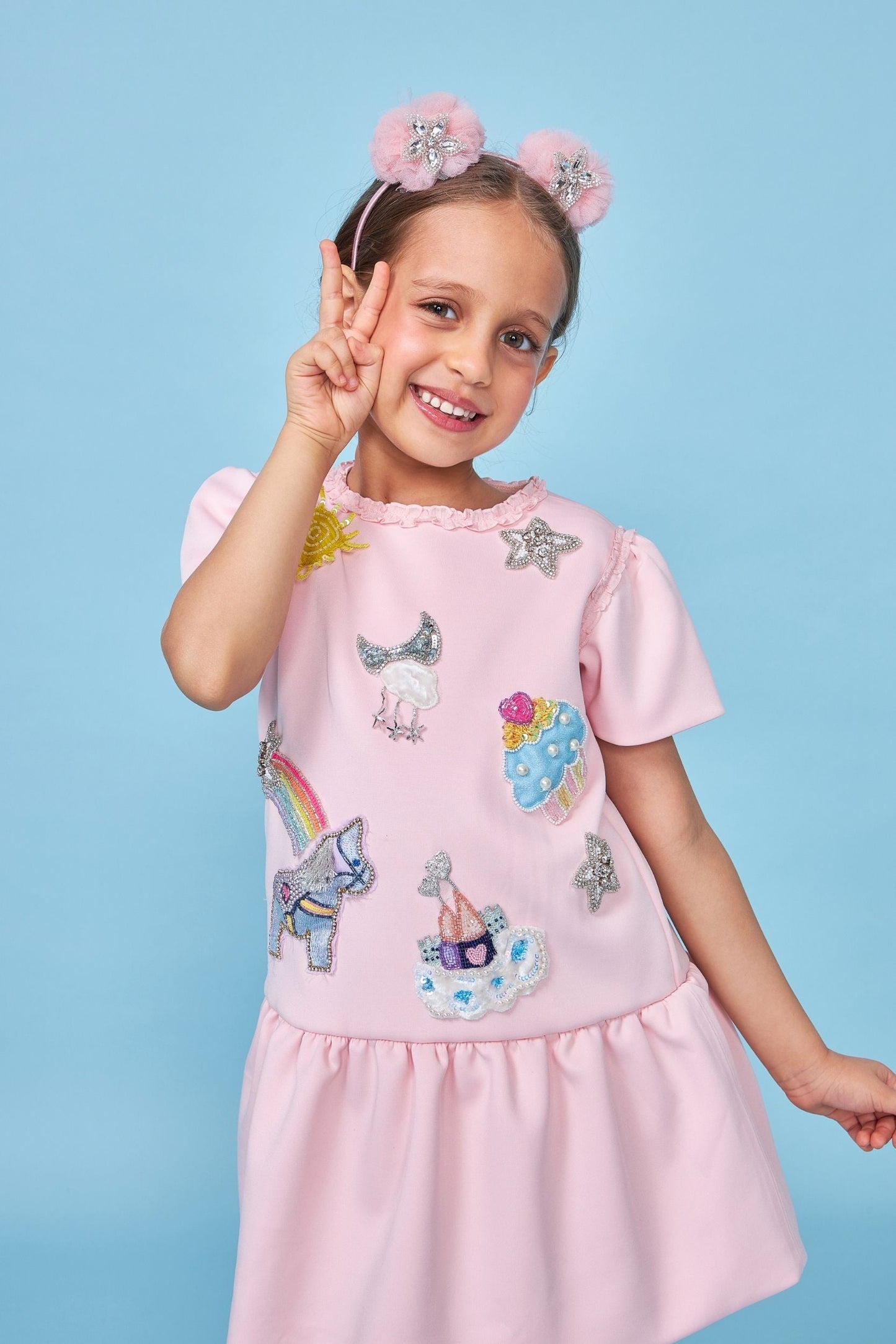 Darcey Pink Embellished Dress