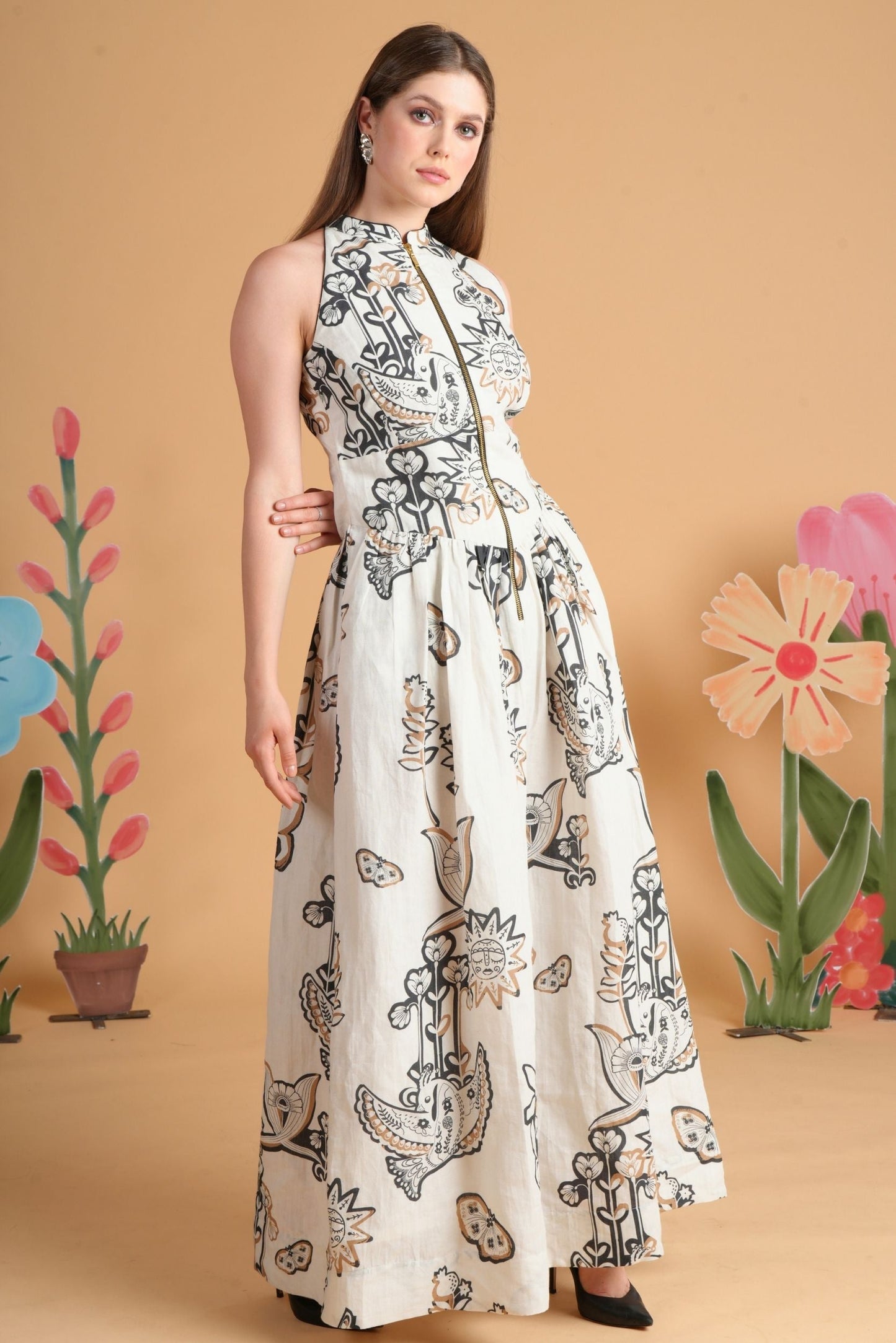 Soraya Printed Ladies Long Dress