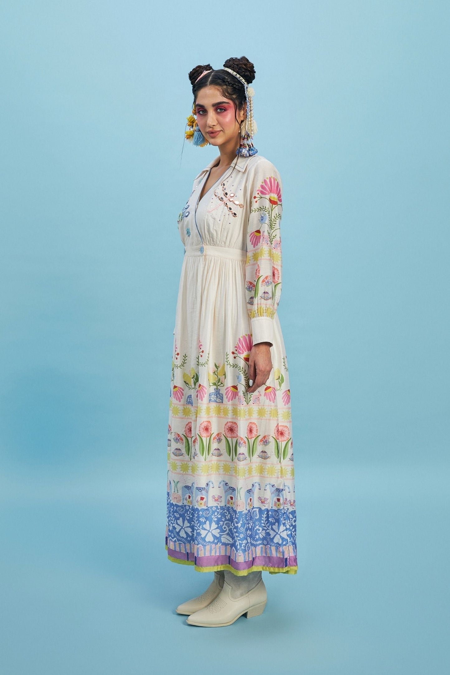 Dala Embellished Wrap Maxi Dress - Mom & Me