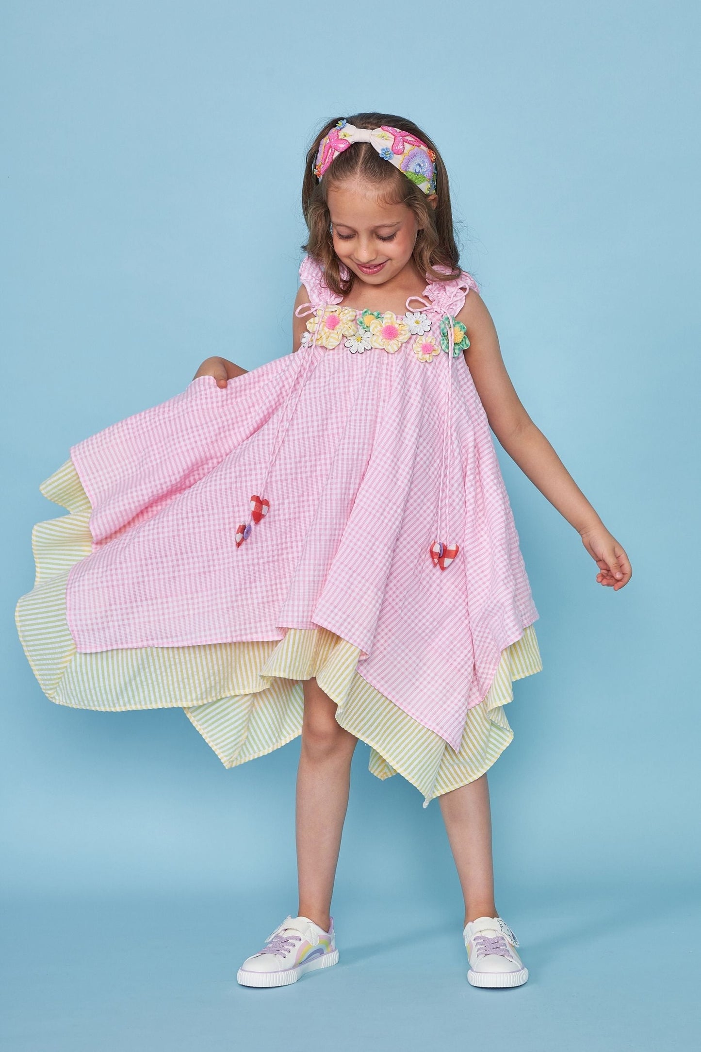 Pink Handkerchief Kids Corsages Dress