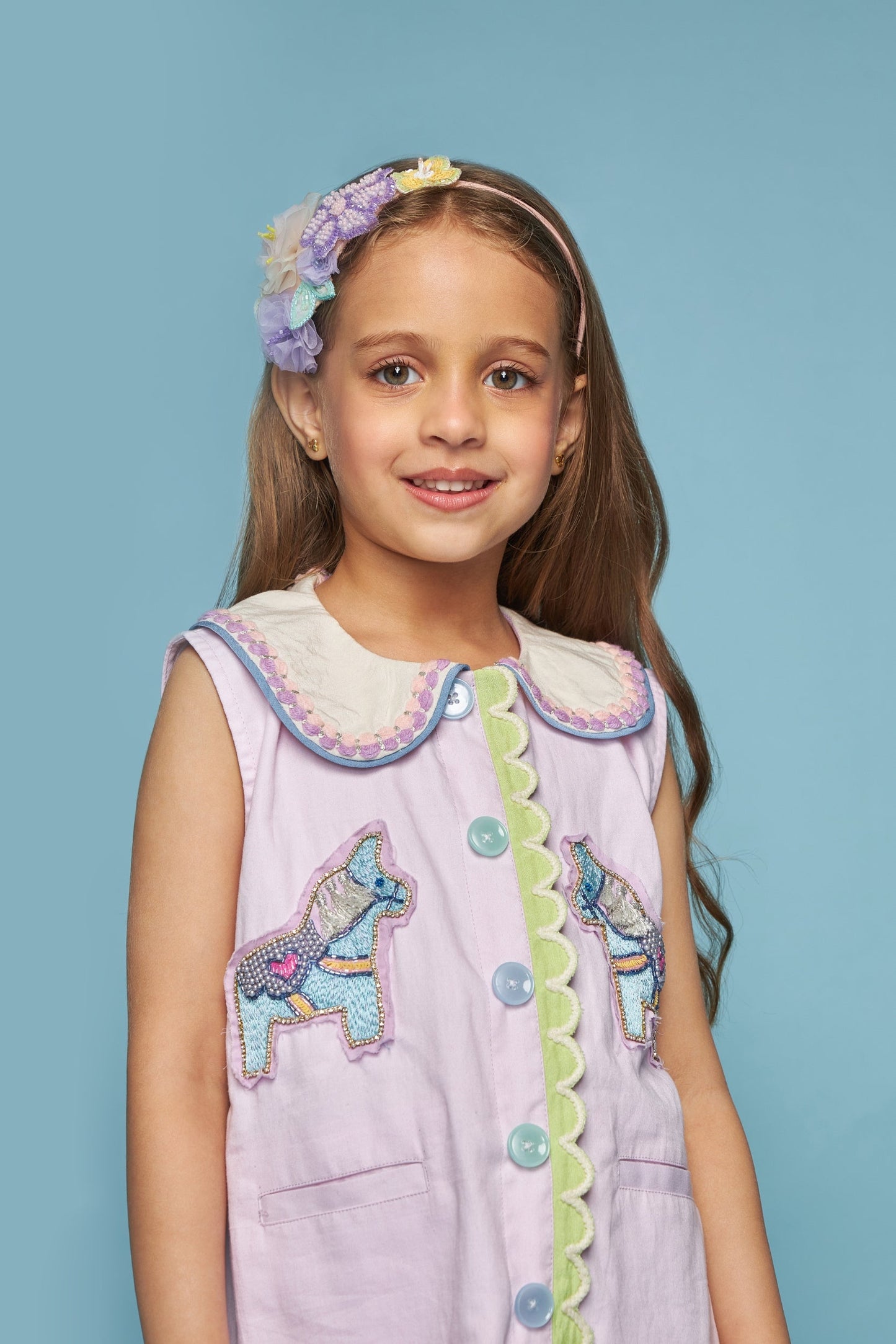 Dala Peterpan Kids Embellished Dress Bloom