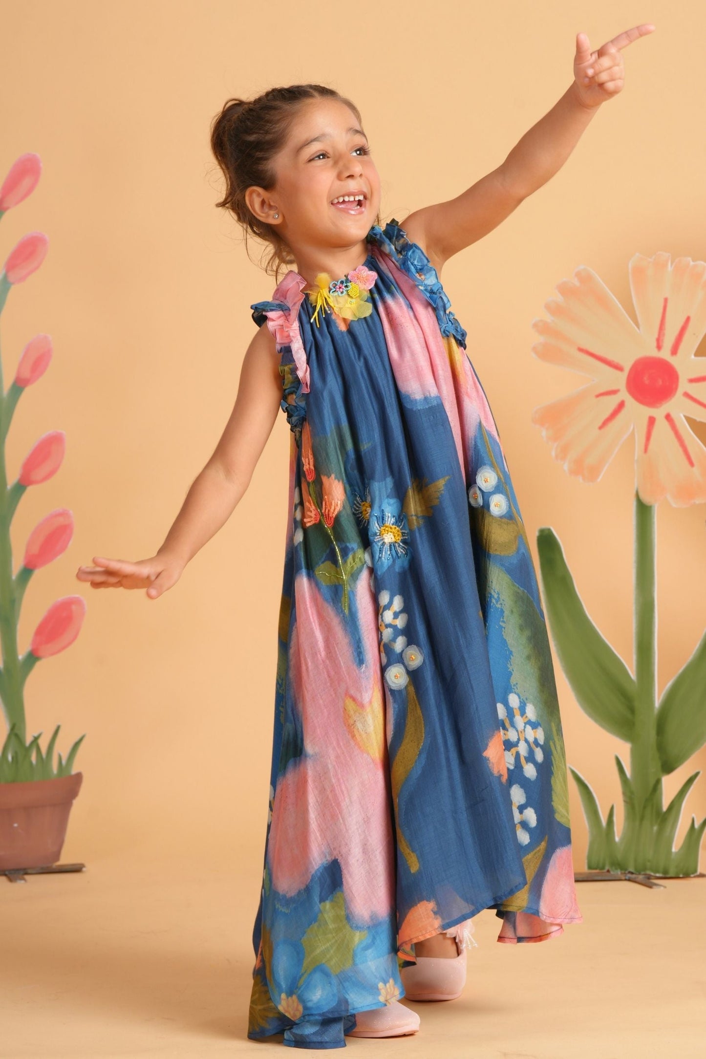 Iris Bloom Bird Dress & Flared Dress Twinning Set