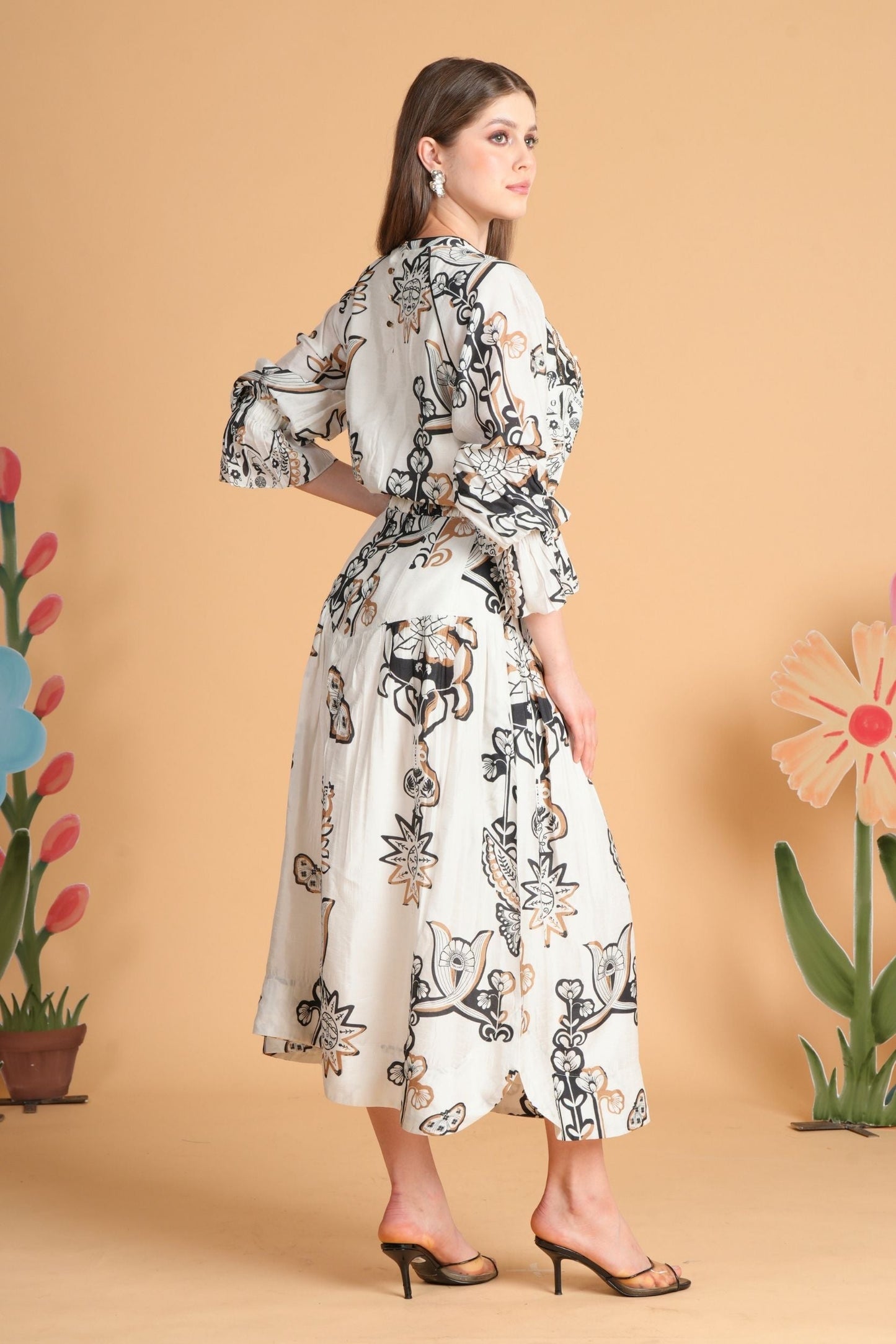 Soraya Embellished Ladies Blouse & Skirt Coord (Set Of 2 Pcs)