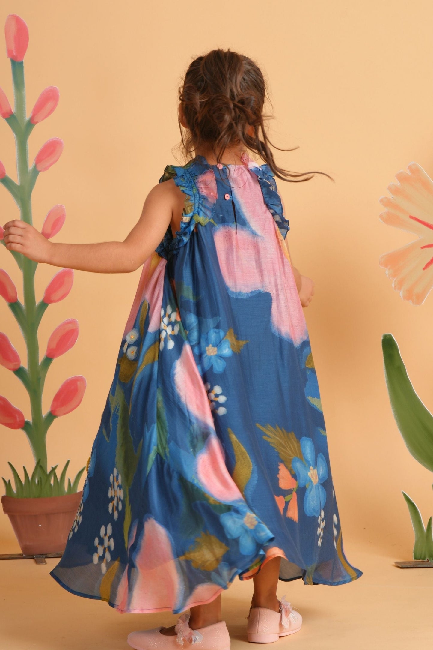 Iris Bloom Bird Dress & Flared Dress Twinning Set