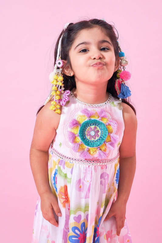 Mae Girls Embellished Long Dress