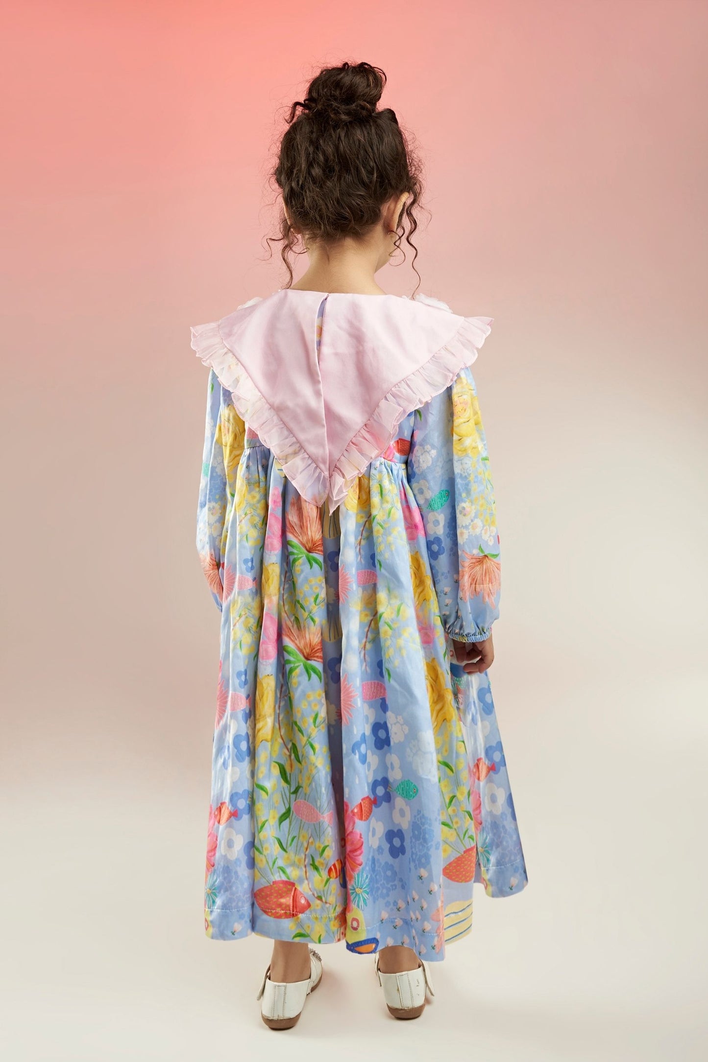 Dandy Bloom Embroidered Girls Long dress