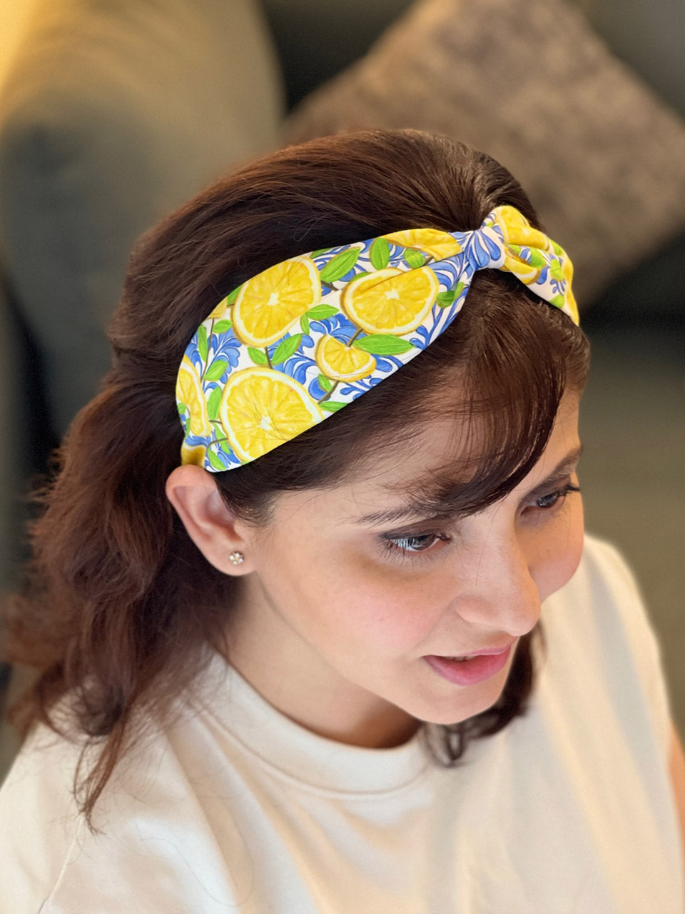 Set Of 2-melon & Citrus Handmade Headbands