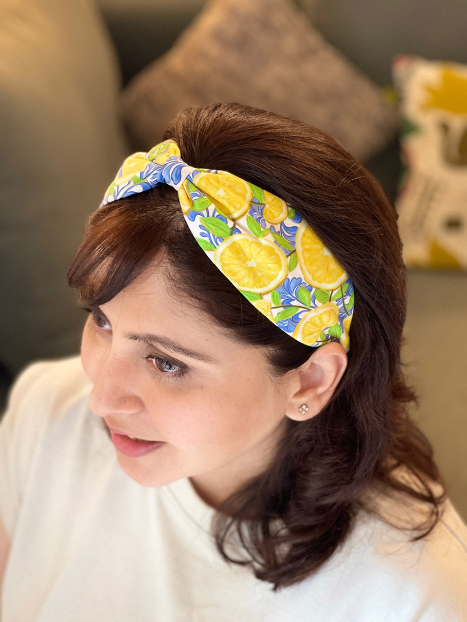 Set Of 2-melon & Citrus Handmade Headbands