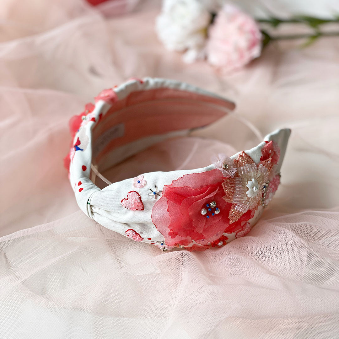 Clara Pansy embroidered headband