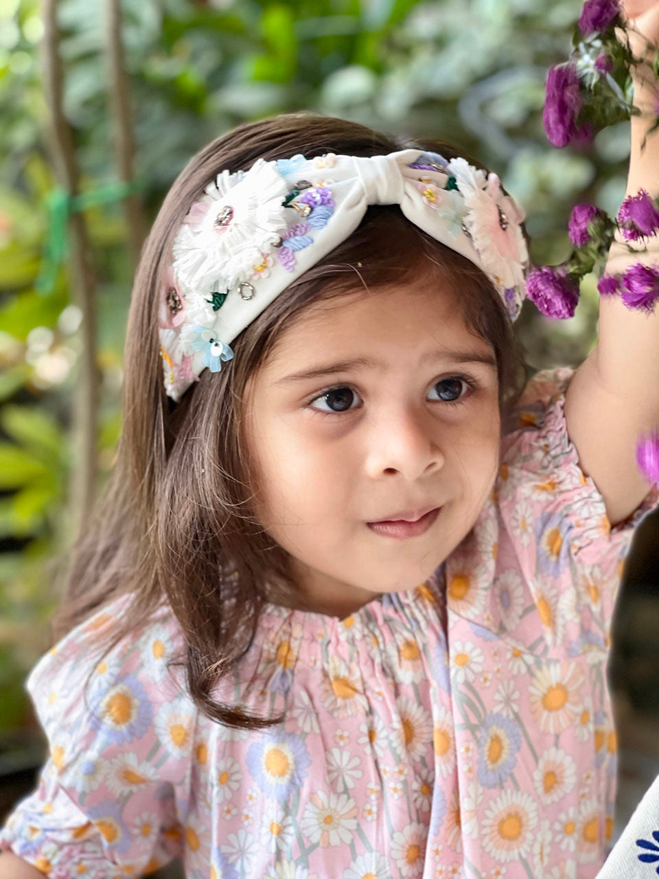 Daphne Hand Embroidered Kids Headband/Hairband - Joey & Pooh