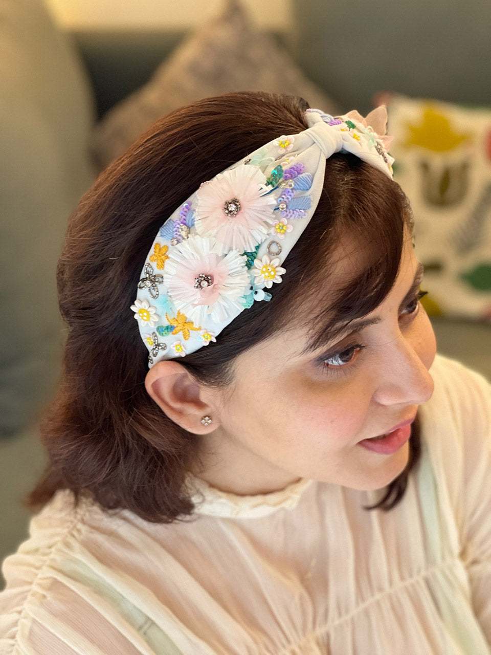 Daphne Hand Embroidered Headband/Hairband - Joey & Pooh