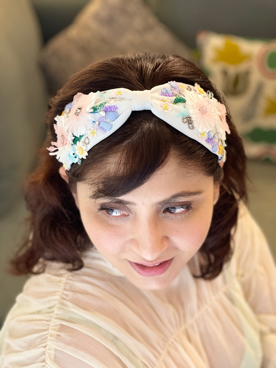 Daphne Hand Embroidered Headband/Hairband - Joey & Pooh