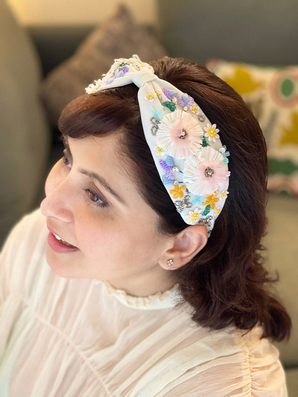 Daphne Hand Embroidered Headband/Hairband - Joey & Pooh