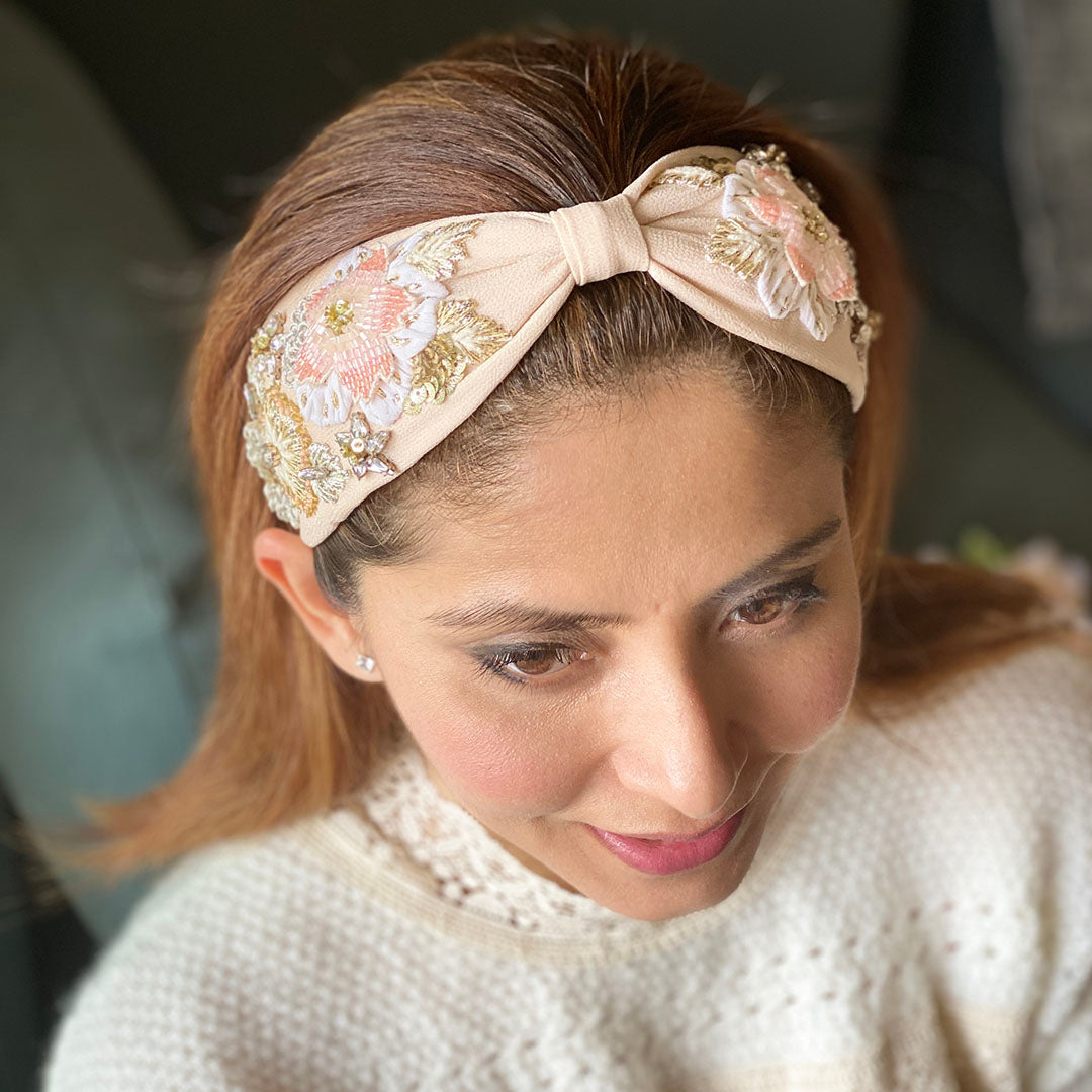 ESTELLE HAND EMBROIDERED HEADBAND/HAIRBAND - JOEY & POOH