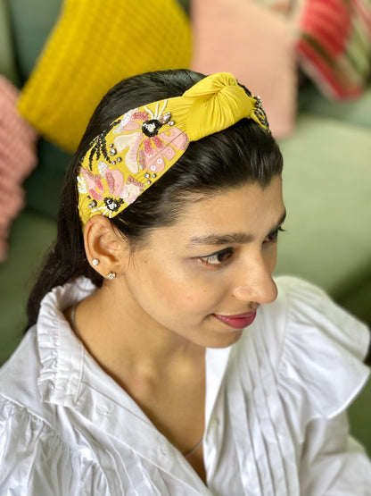 Mustard Blitz Knotted Headband