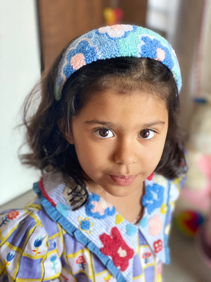 Poppy Blue Handmade Headband/Hairband On Kids- Joey & Pooh