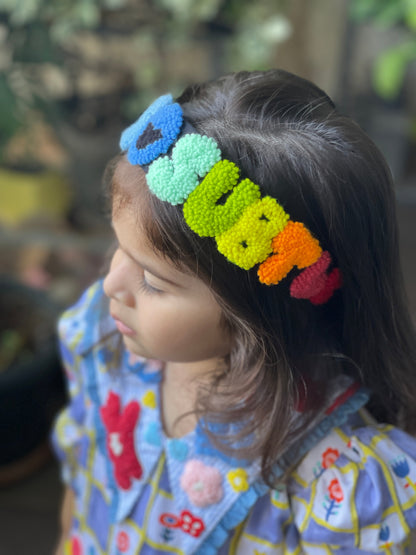 Poppy Not So Subtle Handmade Headband/Hairband On Kids -Joey & Pooh