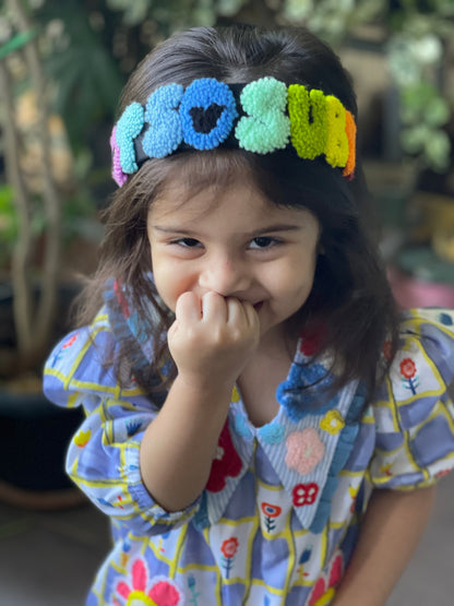 Poppy Not So Subtle Handmade Headband/Hairband On Kids -Joey & Pooh