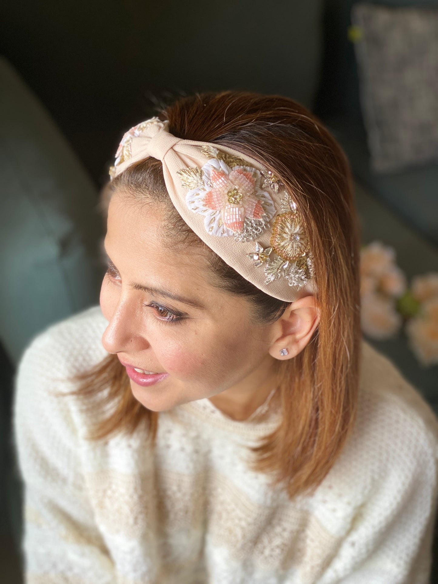 ESTELLE HAND EMBROIDERED HEADBAND/HAIRBAND - JOEY & POOH