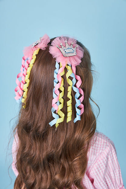 Crown Ringlets Embellished Clips