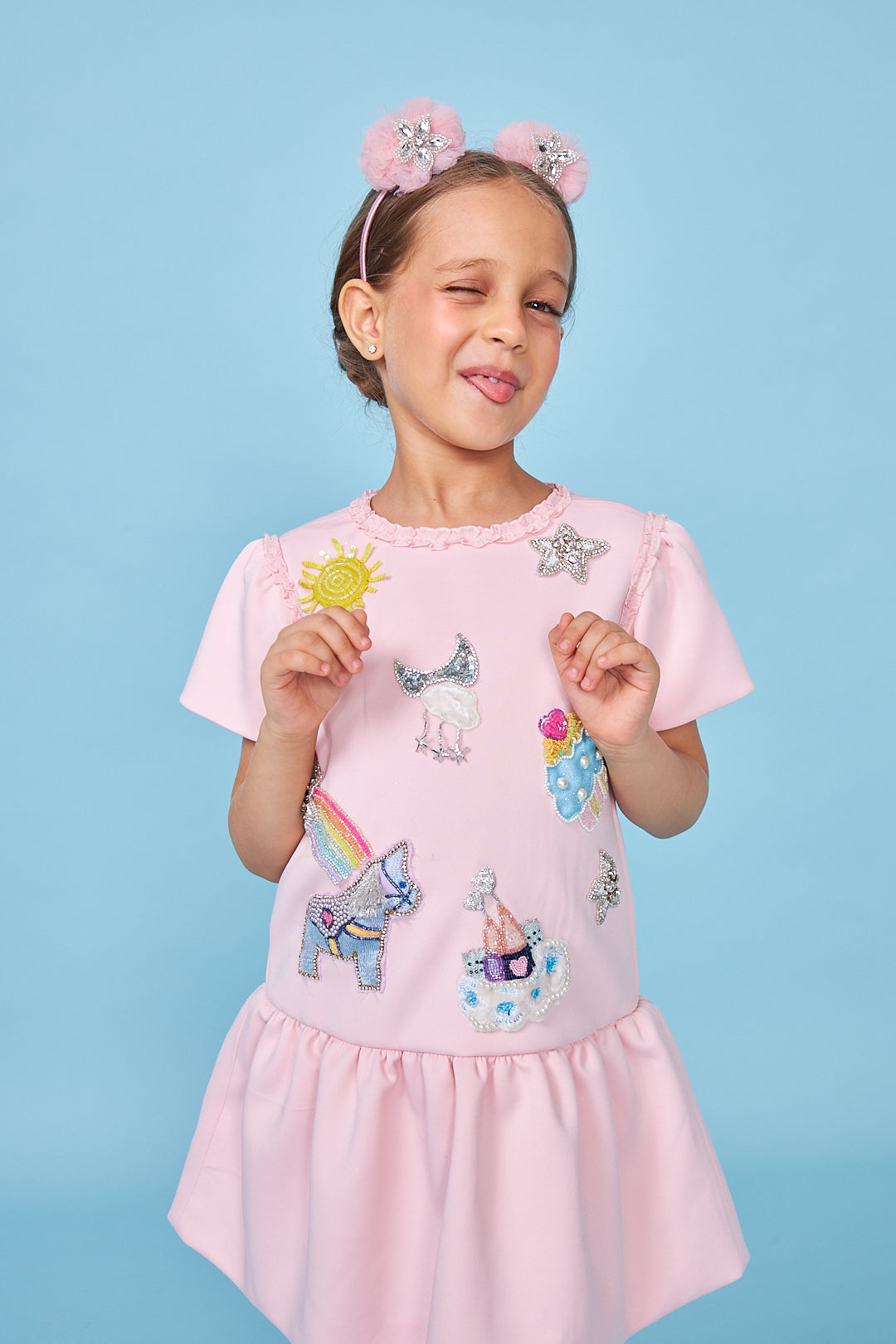 Darcey Pink Embellished Dress