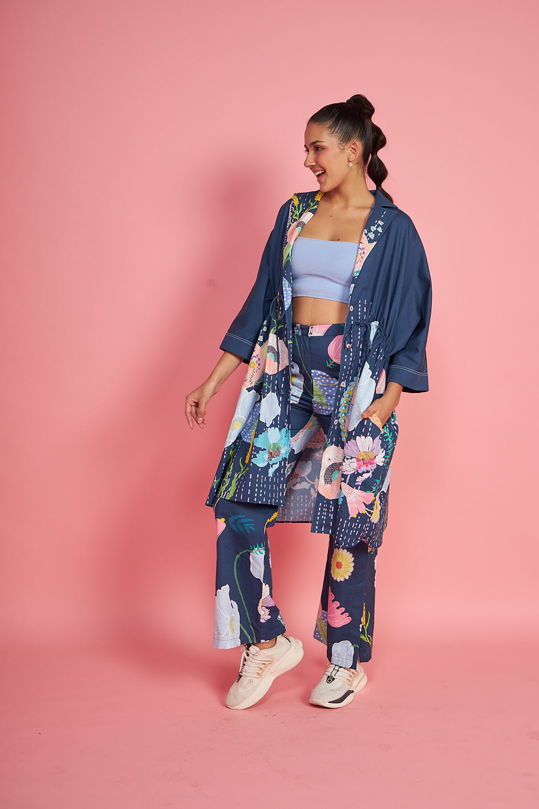 Tweet Blue Shacket Co-ord