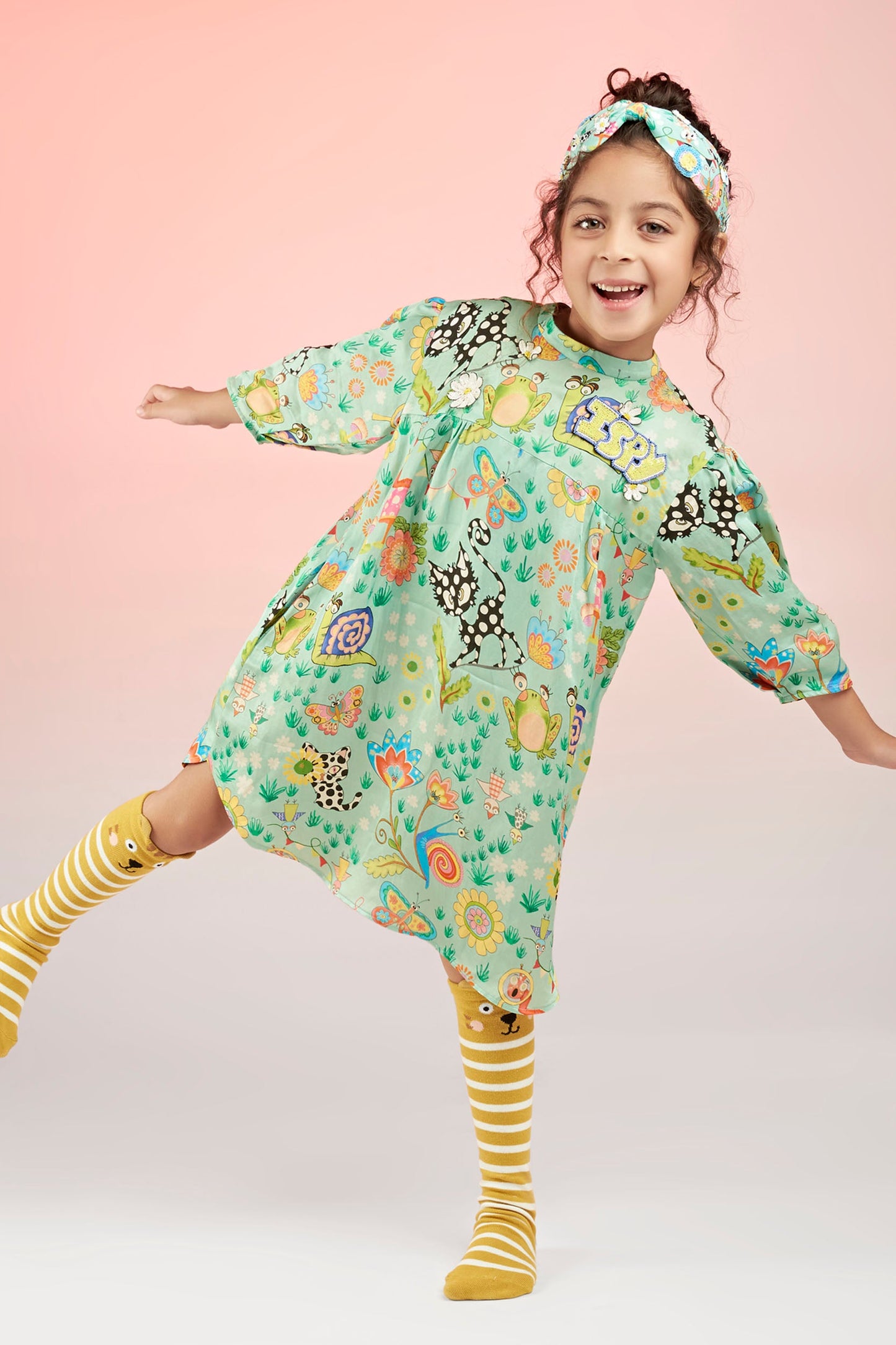 Once and Floral Printed Dress Mini Kids