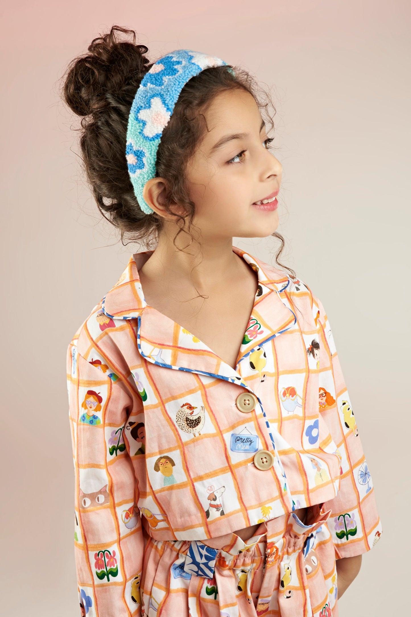 Peeking Peeps Printed Jacket & Shorts Co-ord Set Mini Kids - Joey & Pooh