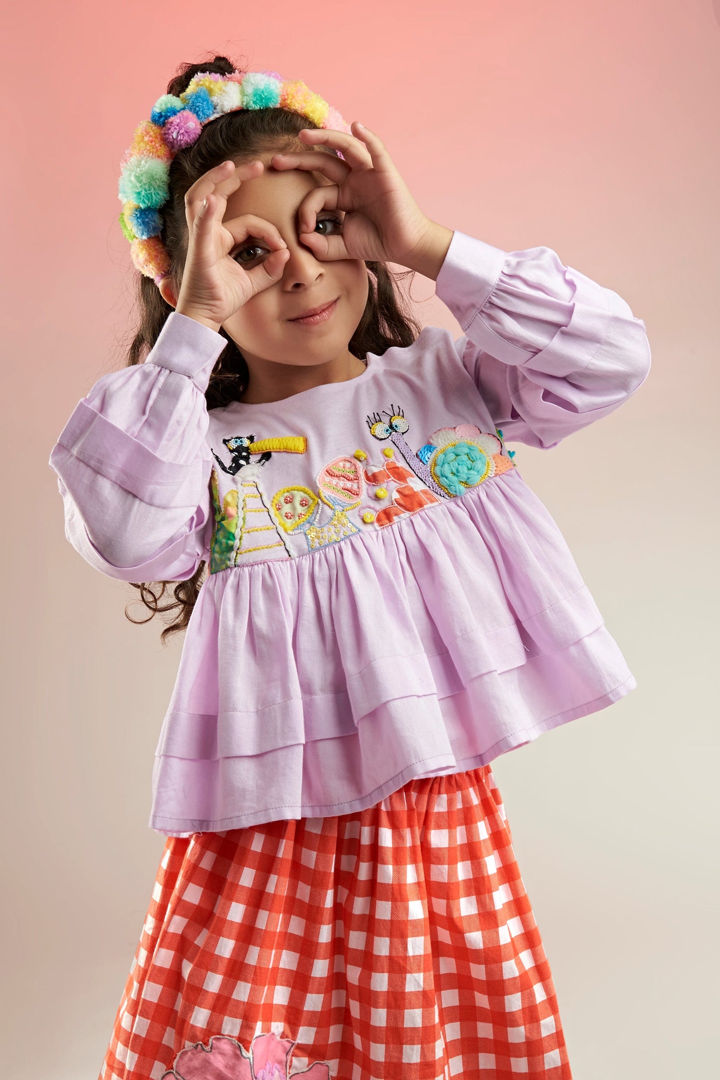 A-Very Kat Blouse/Top & Bobo Skirt Co-ord Set Mini Kids - Joey & Pooh