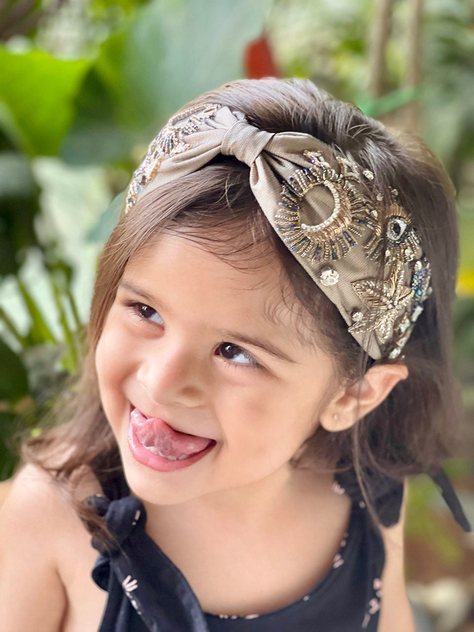 Tinsel Embroidered Headband Kids