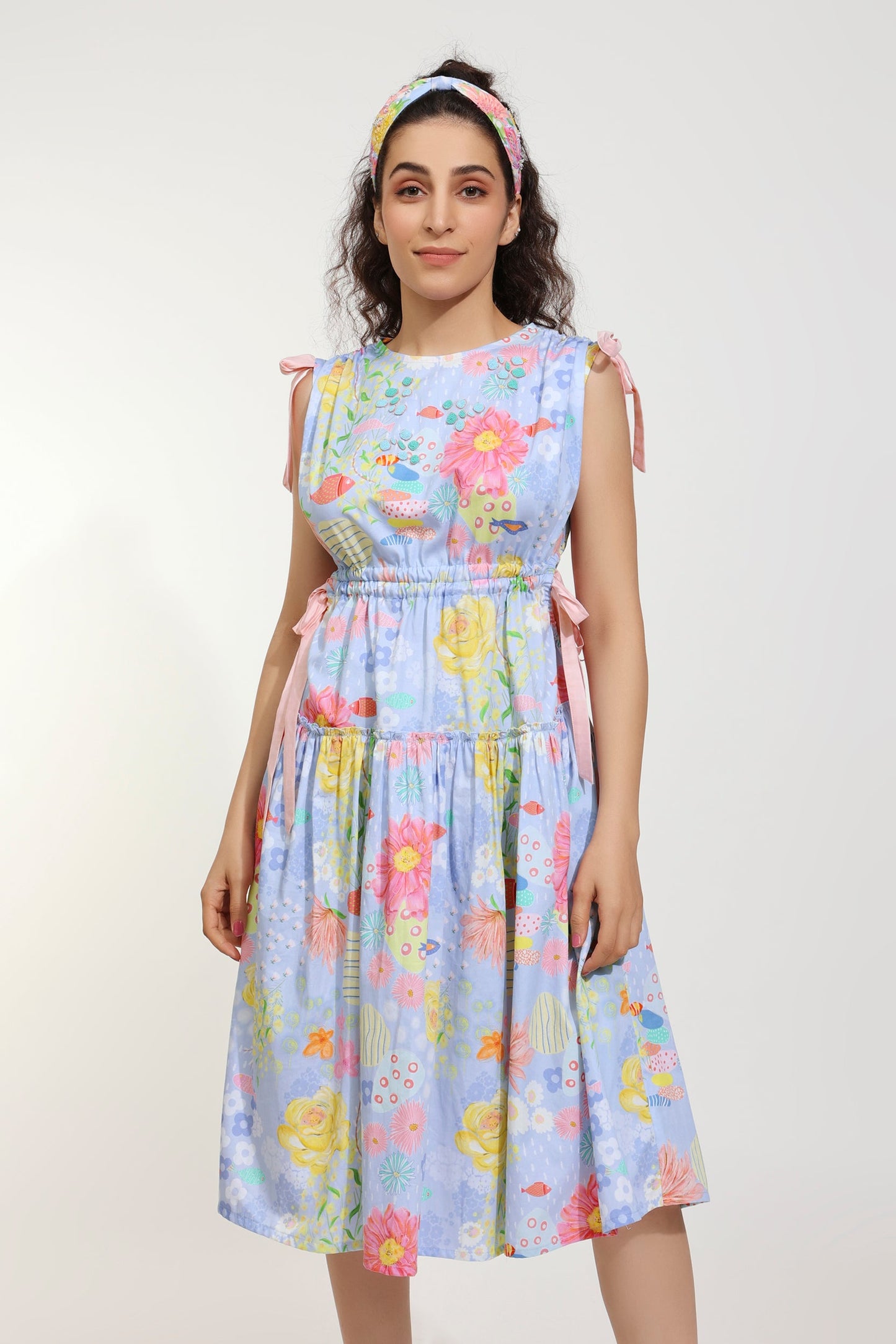 Dandy Bloom Cut Out Waist Dress Mom & Me