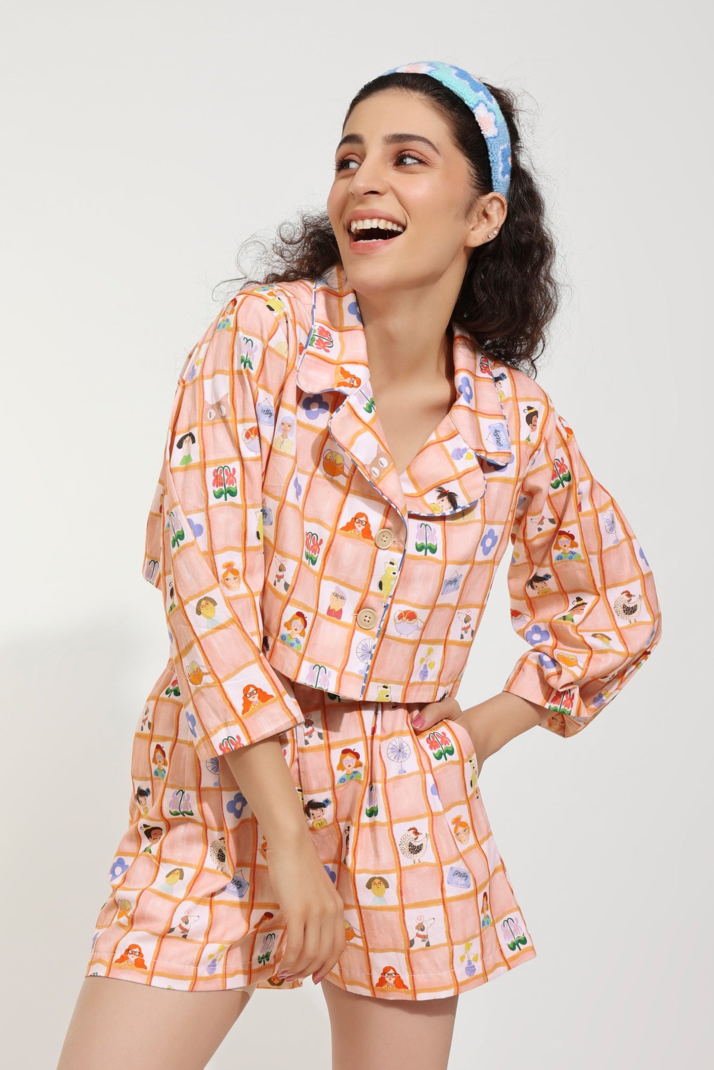 Peeking Peeps Printed Jacket Co-ord Set