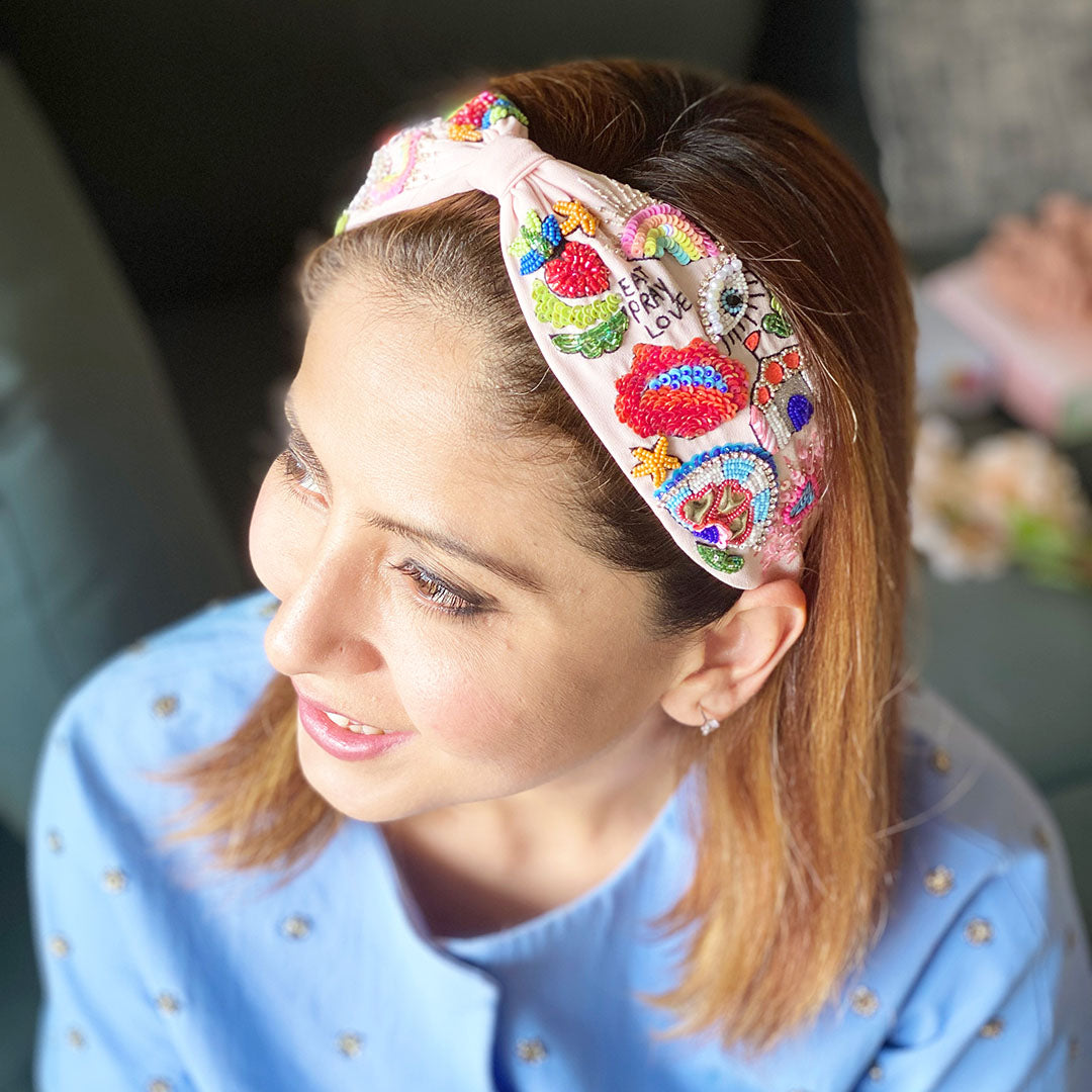 Zoe Embroidered Headband by Joey & Pooh