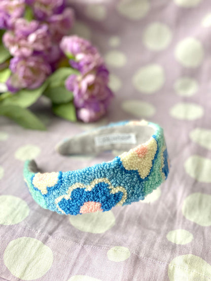 Poppy Blue Handmade Headband/Hairband On Kids- Joey & Pooh