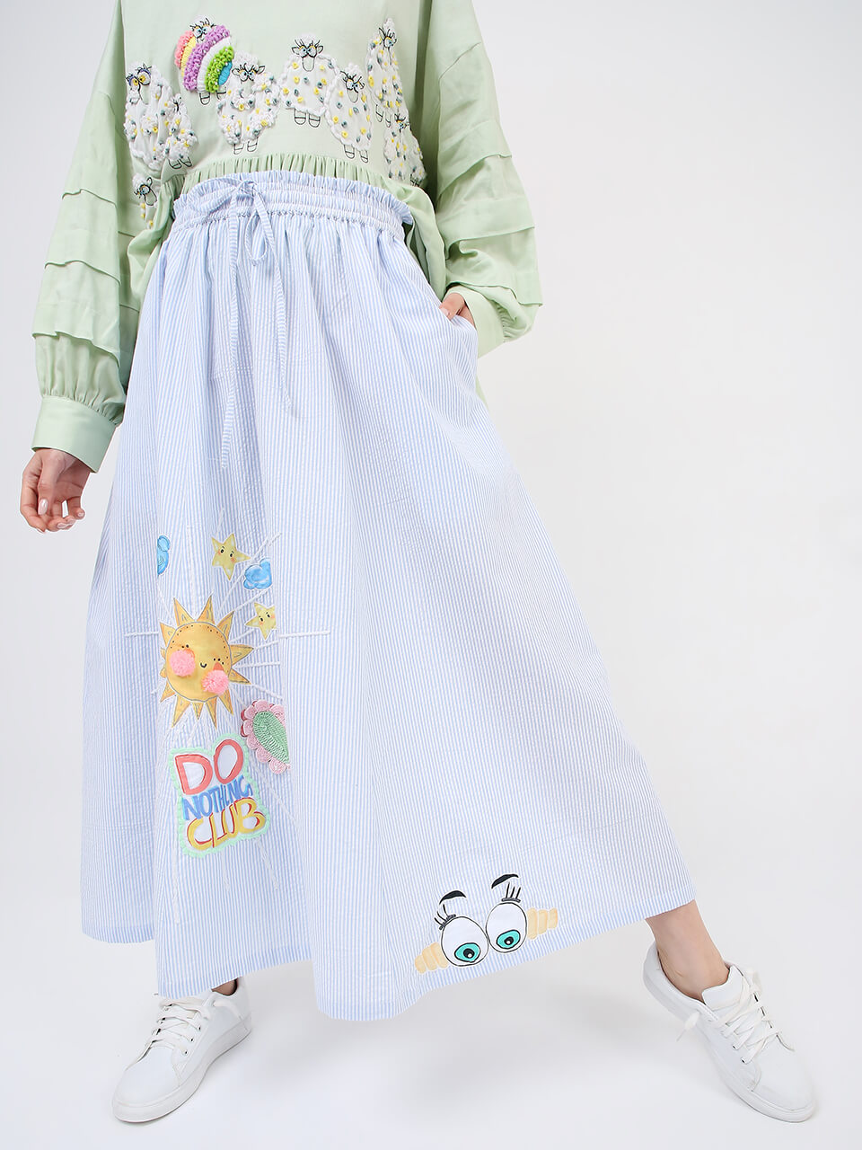 The MOLLY Embroidered Printed Skirt