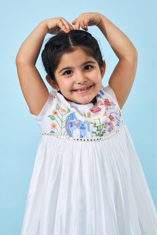 Ella Mae Embellished Girls Coord ( Set Of 2 pcs)