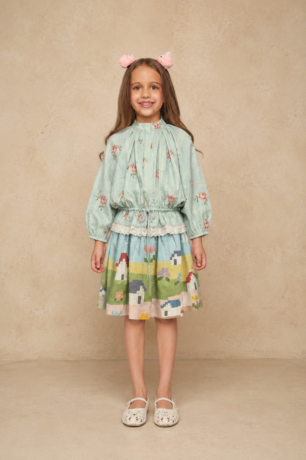 Judith Girls Blouse Skirt Coord